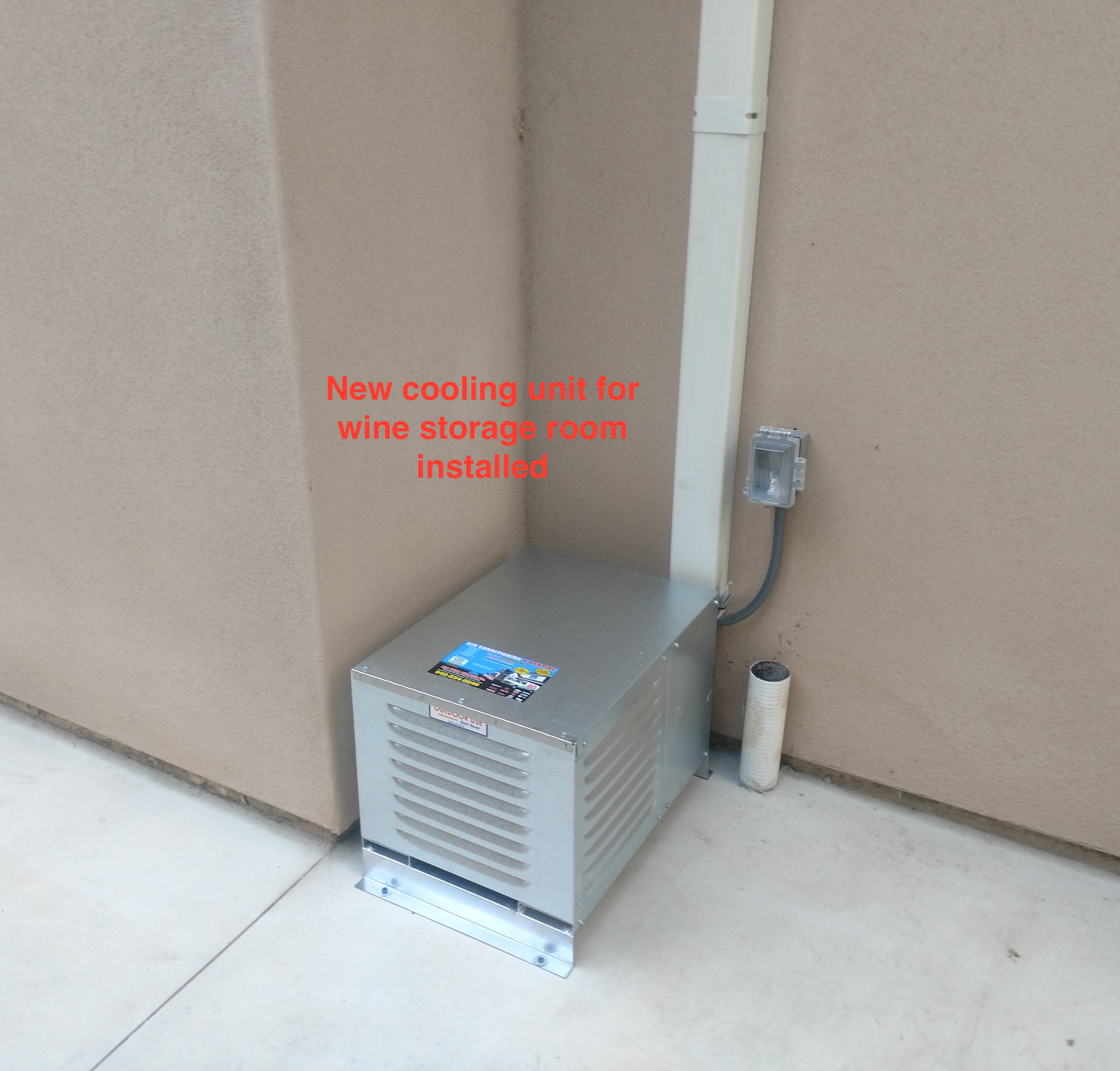 wine room cooling unit